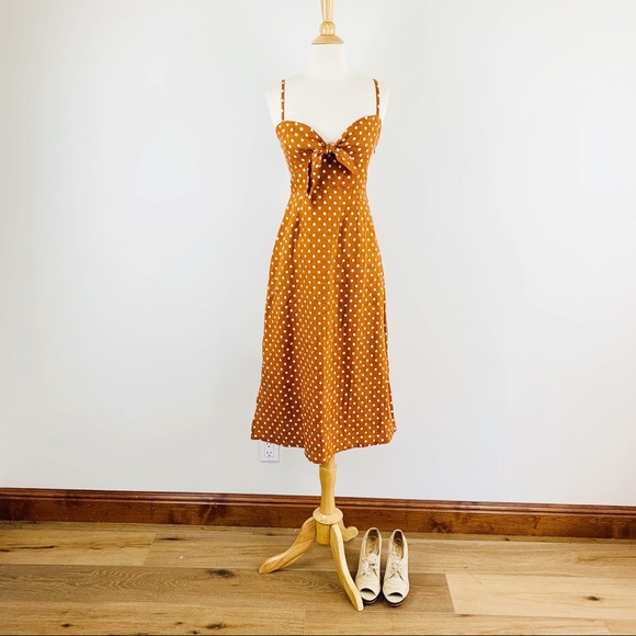 NEW Anthropologie faithful polka dot midi dress - Picture 6 of 8